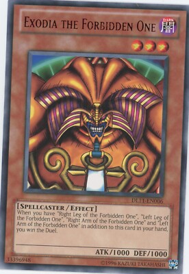 Yugioh Exodia The Forbidden One  DL11-EN006 Rare Red NM-image