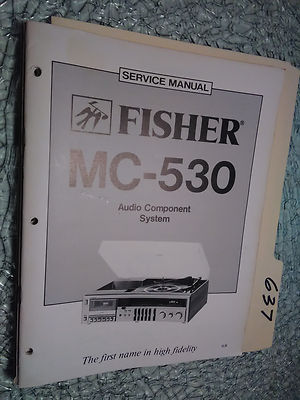 Fisher MC-530 service manual original repair book stereo tuner radio turntable-image