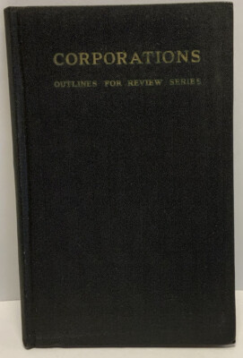 Vintage Leather-Bound Law Book, “Corporations” Outlines for Review Series 1927-image