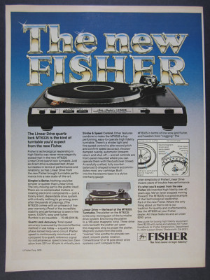 1979 Fisher MT-6335 MT6335 Turntable photo vintage print Ad-image