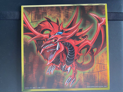 YuGiOh Shikishi Art Board Slifer the Sky Dragon 20x20cm Metallic effect-image