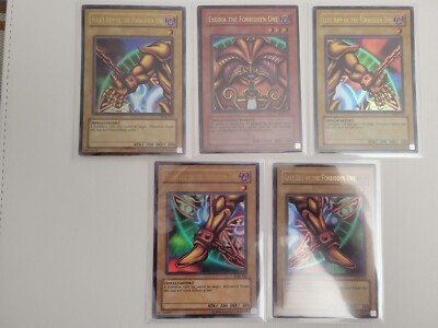 Yugioh Exodia the Forbidden One Complete Set LOB-120-124 Ultra Rare NM/VLP-image