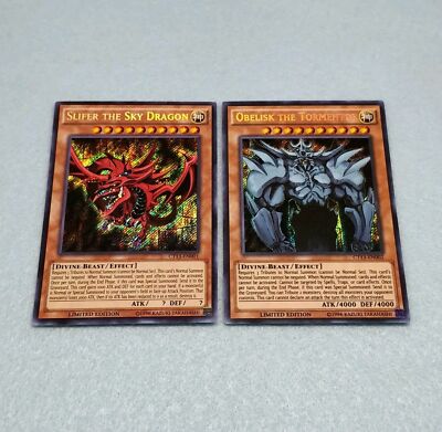 Yugioh Tournament Legal Egyptian God Cards Slifer the Sky Dragon + Bonus-image
