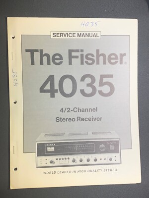 Fisher 4035 Service Manual 4/2 Channel Stereo Receiver Original-image