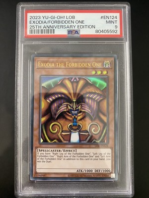 Yugioh Exodia The Forbidden One LOB-EN124 25th Anniversary LOB PSA 9 MINT-image
