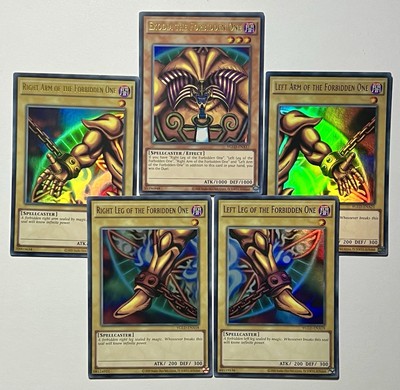 Exodia The Forbidden One YGLD-ENA17/21 (NM) Unlimited Ultra Rare Complete Set-image