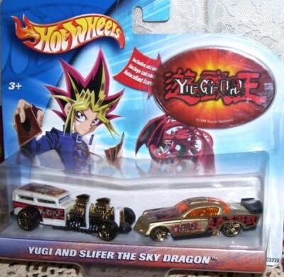 1996 Hot Wheels Yu Gi Oh Yugi and Slifer the Sky Dragon Set Of Two MIP-image
