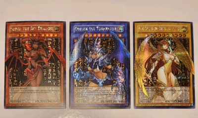 ACG yugioh! japanese Secret Rare Egyptian God Slifer the Sky Dragon Obelisk Ra -image