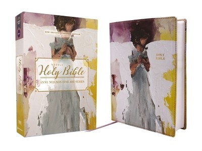 NRSVue, Holy Bible, Anne Neilson Angel Art Series, Leathersoft, Multi-Purple,-image