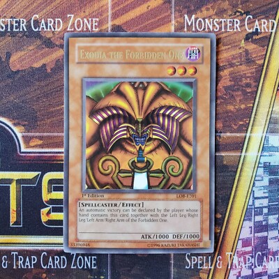 1x Exodia the Forbidden One - Ultra Rare - LOB-E101 - 1st Ed - LP-image