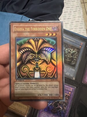1st Edition LOB-124 EXODIA THE FORBIDDEN ONE - 2002 Yugioh Asian English EX-image
