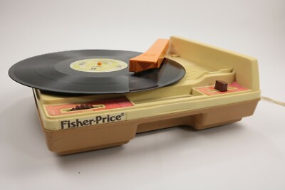 Vintage Fisher Price 1978 Portable Phonograph Record Player Turntable 825 Toy-image