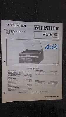 Fisher mc-620 service manual original repair book stereo turntable system-image