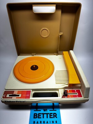 Vintage 1978 Fisher Price Record Player Kid Phonograph Turntable Works-image