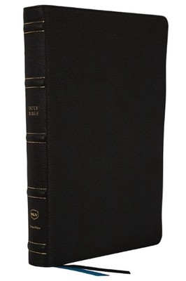 NKJV, Large Print Thinline Reference Bible, Blue Letter, Maclaren Series, Genuin-image