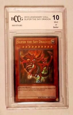 2010 Yu-Gi-Oh Yugioh Legendary Collection Slifer The Sky Dragon BCCG 10 Mint-image