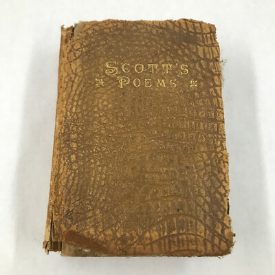 POETICAL WORKS OF SIR WALTER SCOTT With Life 1800's leather Belford Clarke-image