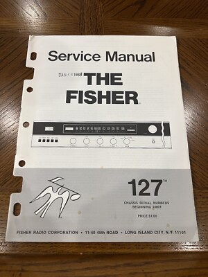 Vintage Fisher Service Manual Model 127 Receiver/Tuner *Original*-image