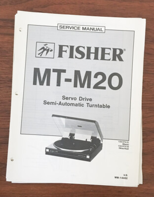 Fisher MT-M20 Record Player / Turntable Service Manual *Original*-image