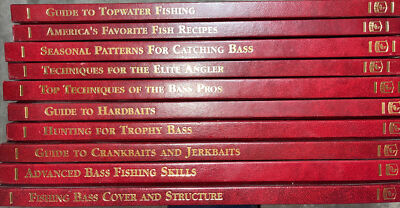 Bass Ultimate Fishing Library 10 Volumes Hardcover Leather Bound Books (NEW) HB-image