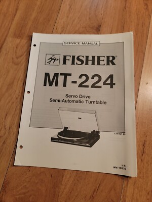 Fisher MT 224 Turntable Service Manual repair-image