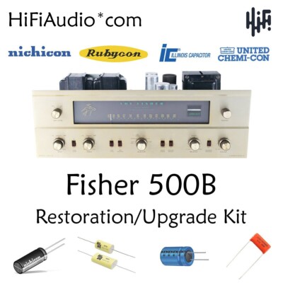 Fisher 500B receiver restoration recap repair upgrade rebuild kit capacitor-image