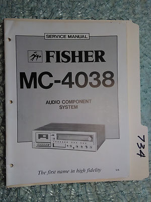 Fisher MC-4038 service manual original repair book stereo receiver tape deck-image