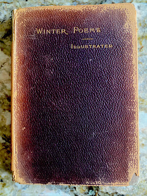 1870 WINTER POEMS by Favorite American Poets ILLUSTRATED LEATHER-image