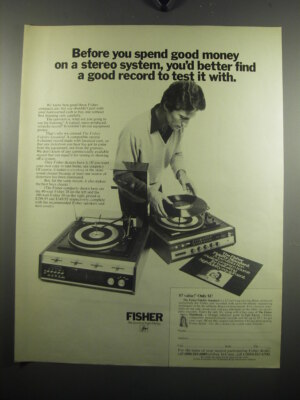 1972 Fisher 28 and 30 Turntables Ad - Before you spend good money on a stereo-image