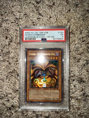 2002 yu-Gi-Oh! LOB EXODIA/FORBIDDEN ONE LEGEND/BLUE EYES 1st Edition PSA 5 -image