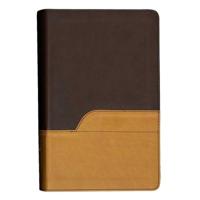 Brand New NIV Large Print Holy Bible Leather Soft Chocolate Amber Zondervan-image