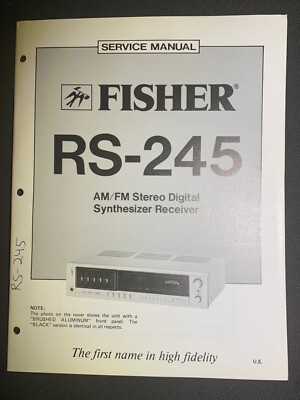 Fisher RS-245 Service Manual AM/FM Stereo Digital Synthesizer Receiver Original-image