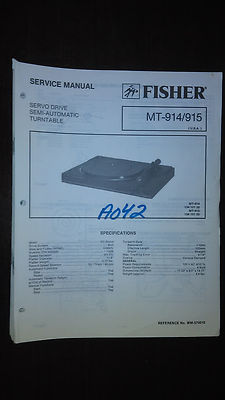 Fisher mt-914 915 Service Manual original repair stereo turntable record player!-image