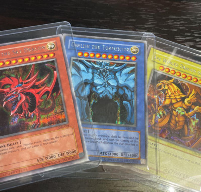 Yugioh GBI-001 002 003 Slifer The Sky Dragon Secret Rare Near Mint-image