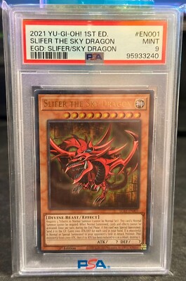 2021 YU-GI-OH! 1st ED. EGs1-en001 SLIFER THE SKY DRAGON PSA 9-image