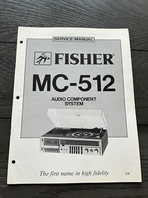 Fisher MC-512 Turntable Cassette Service Manual OEM Vintage Repair Diagrams-image
