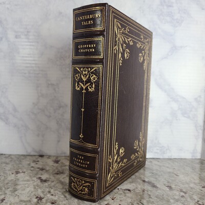 Canterbury Tales Geoffrey Chaucer 100 Greatest Limited Ed Franklin Library 1974-image