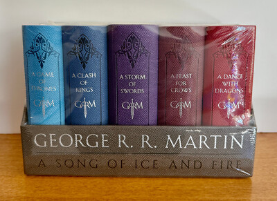 A Song of Ice and Fire George R.R. Martin ASOIAF Series Leather Sealed Boxed Set-image