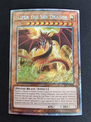 YuGiOh Slifer The Sky Dragon Platinum Secret Rare NM Bonanza RA03-en244-image