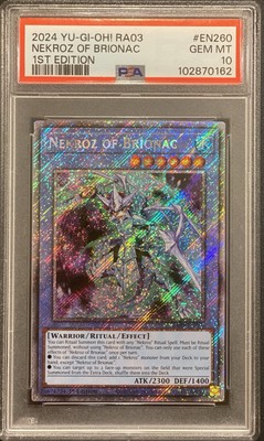 2024 PSA 10 YUGIOH MP24 25TH PLATINUM SECRET RARE NEKROZ OF BRIONAC 💎-image