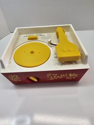 Original 2014 Fisher Price MUSIC BOX RECORD PLAYER 2 Records WORKS -image