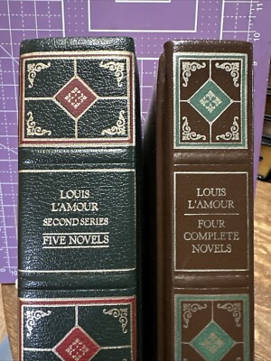 Louis L'Amour-2 Books!-1st & 2nd Series-Complete Novels-Leather-Beautiful!-image