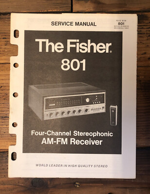 Fisher Model 801 Receiver  Service Manual *Original*-image