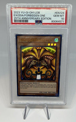 2023 Yugioh Exodia The Forbidden One LOB-EN124 Legend Of Blue Eyes 25th - PSA 10-image