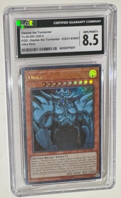 Yugioh Obelisk The Tormentor Holo EGO1 #EN001 CGC Graded 8.5 Not PSA Card-image