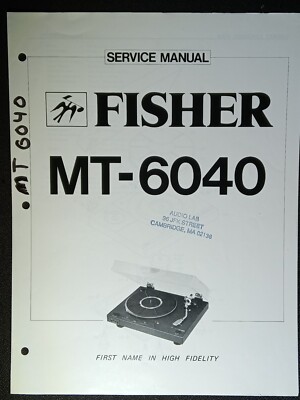 Fisher MT-6040 Service Manual Semi Automatic Stereo Turntable Original-image