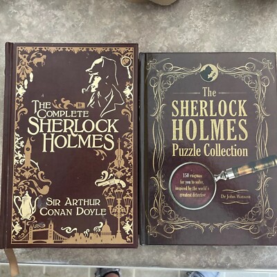 The Complete Sherlock Holmes Barnes & Noble Leather Bound W/ A Puzzle Book!-image
