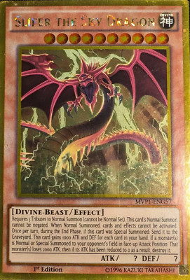 Slifer the Sky Dragon MVP1-ENG57 1st Edition Gold Rare YuGiOh TCG Card-image