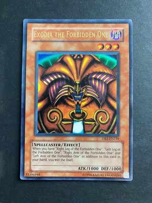 Yugioh Exodia the Forbidden One DB1-EN139 Ultra Rare Unlimited Edition HP/MP-image