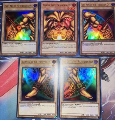 Exodia The Forbidden One Complete Set LOB-EN124 25th Anniversary Yugioh NM-image